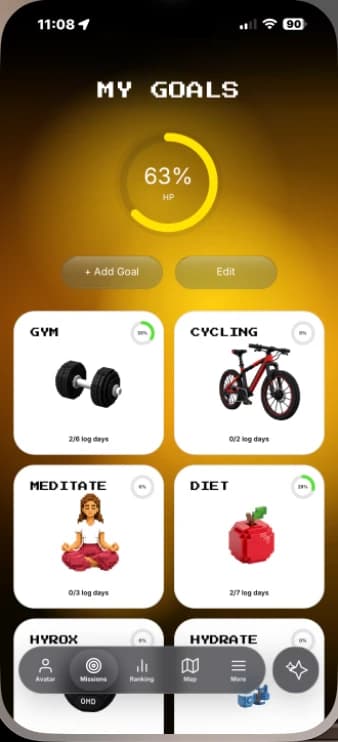 The current One More Day missions screen on iPhone
